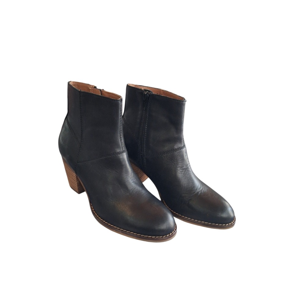 House of Harlow 1960 Leather Women's Short Zippered Booties Black Size 7 Indie
